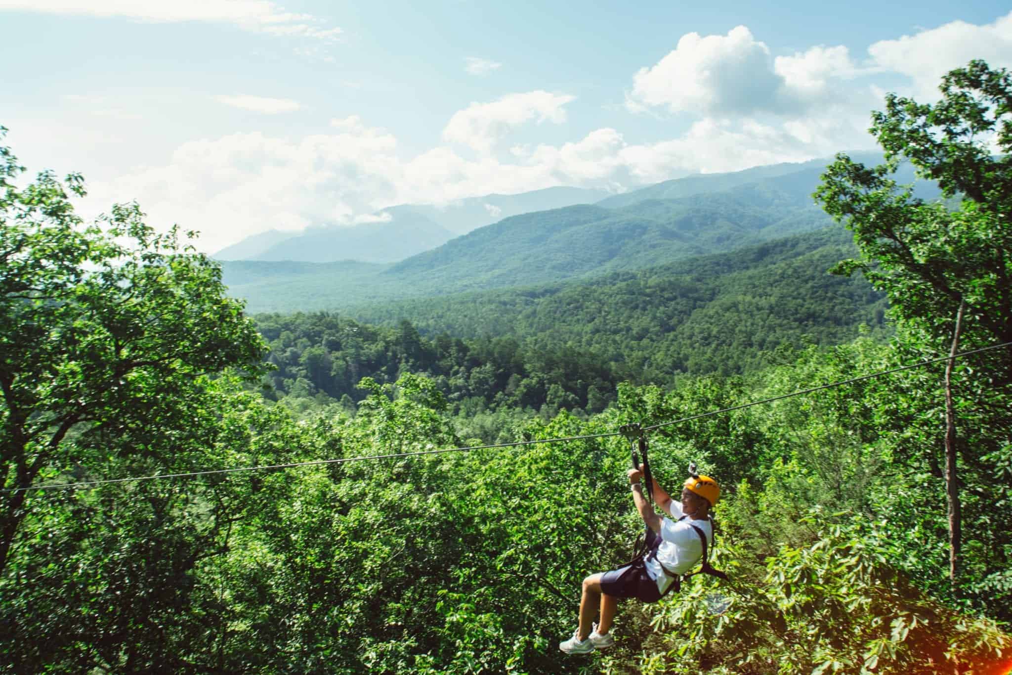 Zipline in the Smoky Mountains with climb works
