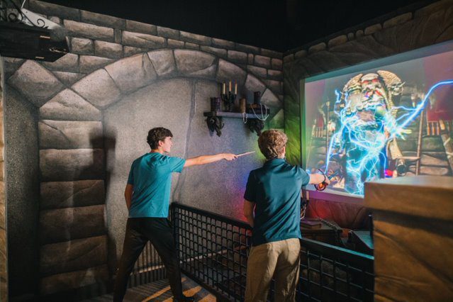 two boys playing at MagiQuest